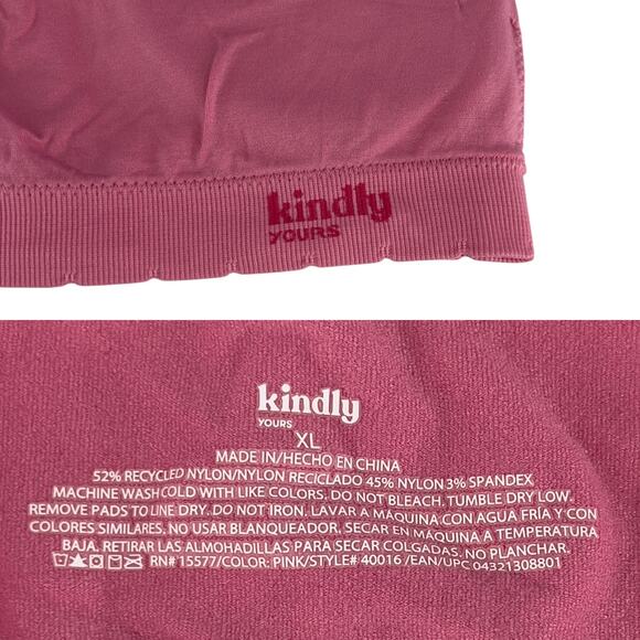 Kindly Yours Pink Wireless Bra – Adjustable Straps, Lightly Lined Size XL - Picture 11 of 13